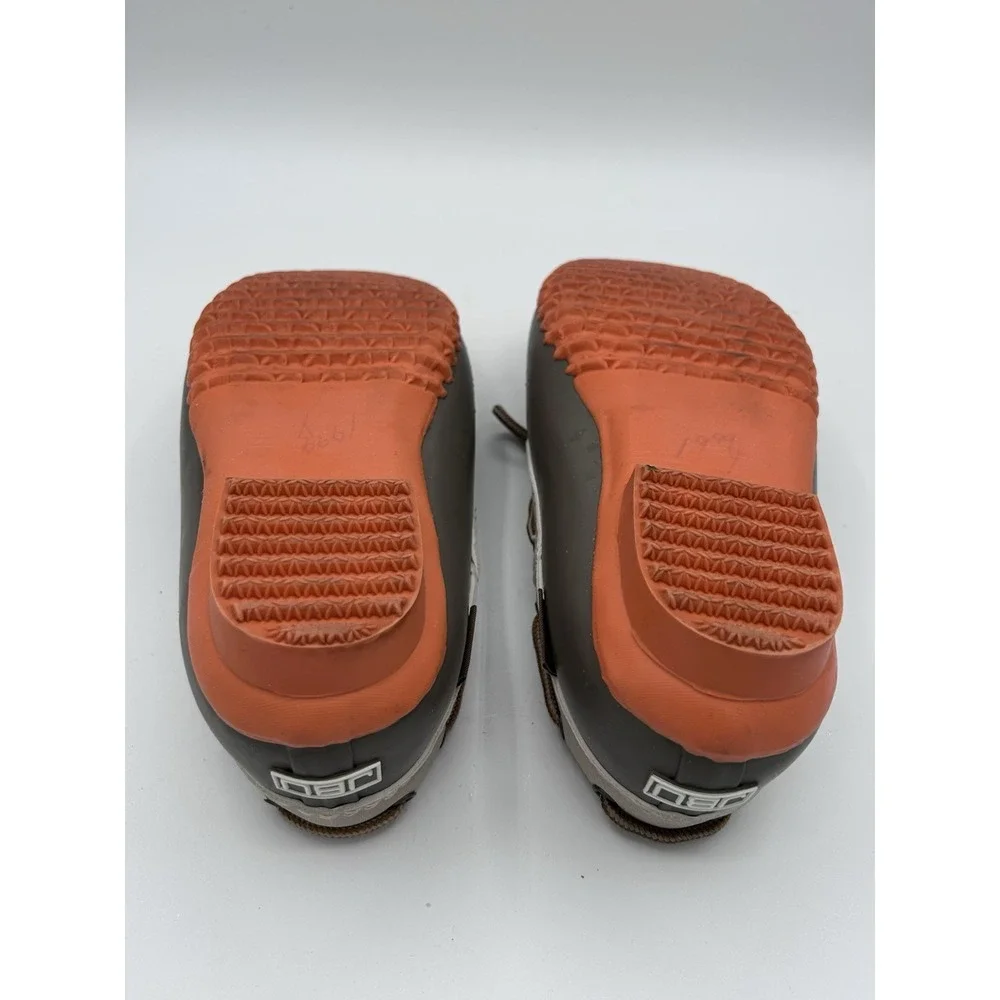 JBU Jambu Gwen Weather Ready Slip On Rubber Duck Shoes-Size 6.5-Gray/Orange/Fur